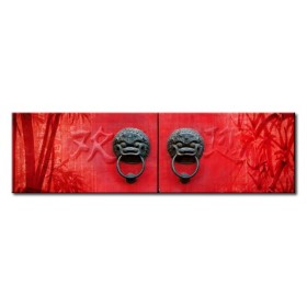 Cuadro Red Door 140x40 - Cuadrostock