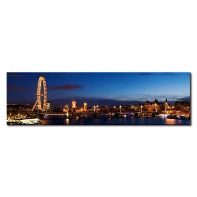 12475795 / Cuadro London panoramic ,including Big Ben and Houses of Parliament 140 x 40 - Cuadrostock