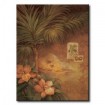 GLA-307_West Indies Sunset I / Cuadro Flores Tropicales estilo Retro - Cuadrostock