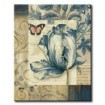 GLA-594_Blue Moods Tulip / Cuadro Flores sobre fondo Vintage - Cuadrostock