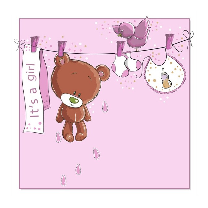 26144106 / Cuadro Baby bear hanging GIRL - Cuadrostock