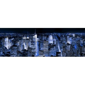 32249751 A / Cuadro Manhattan por la noche azul - Cuadrostock
