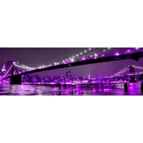 26961609_X / Cuadro Puente Brooklyn violeta - Cuadrostock