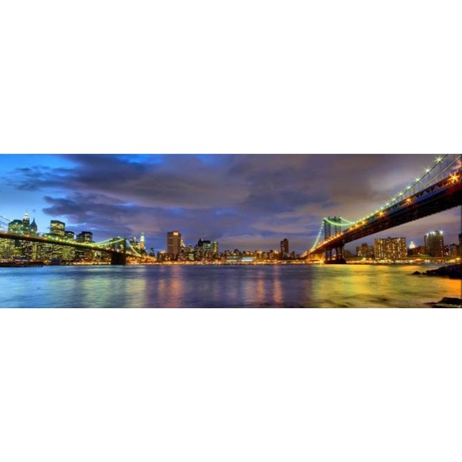 10111095 - Cuadro Puentes de Brooklyn y Nueva York - Cuadrostock