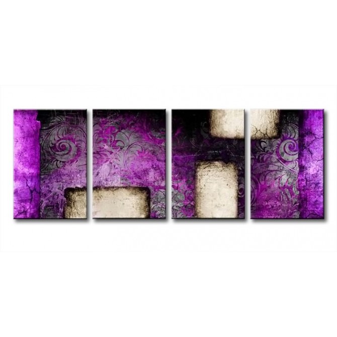CA-001 / Cuadro Abstracto retro violeta - Cuadrostock
