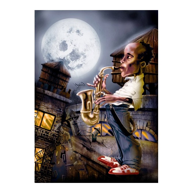 Cuadro El Saxofonista -2 - Cuadrostock