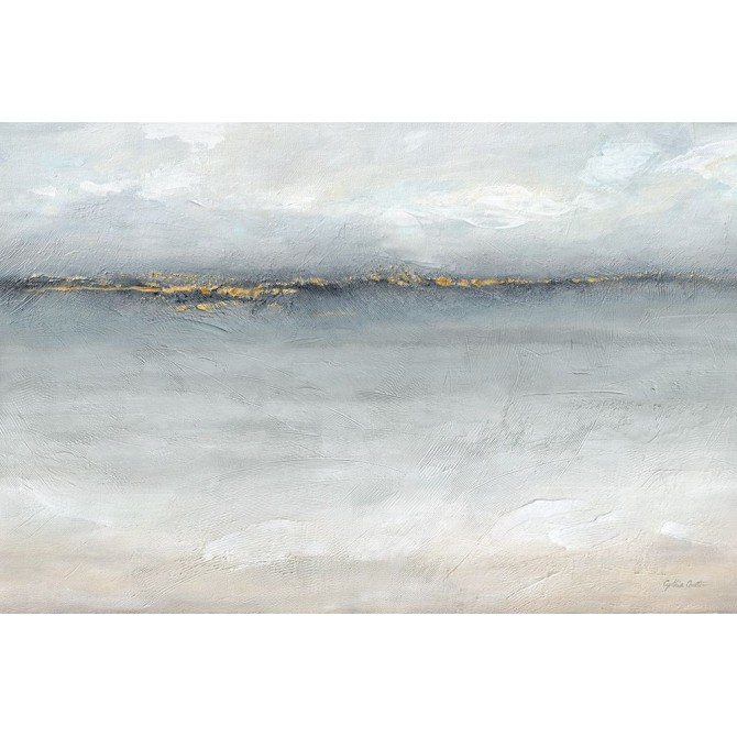 Serene Sea Grey Gold Landscape - Cuadrostock