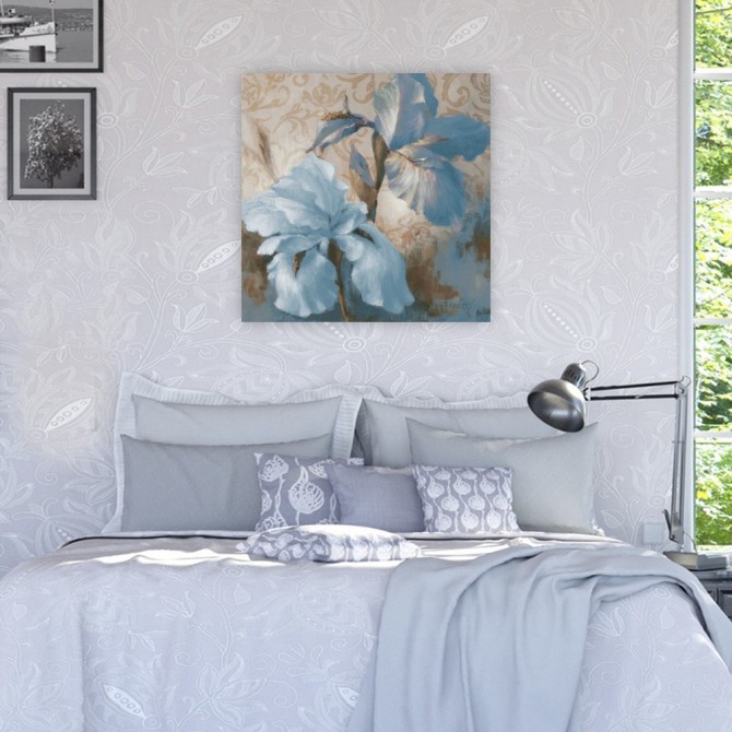 Cuadro para dormitorio - Soft Blue Blooms I - Cuadrostock