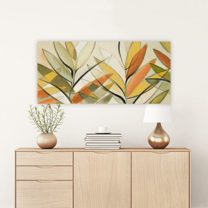 Autumn Palm Abstract Panel - Cuadrostock