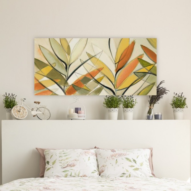 Autumn Palm Abstract Panel - Cuadrostock