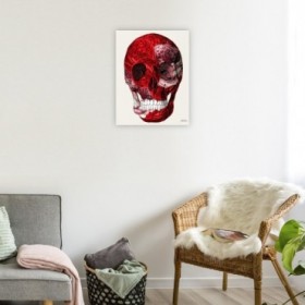 Skull With Roses - Cuadrostock