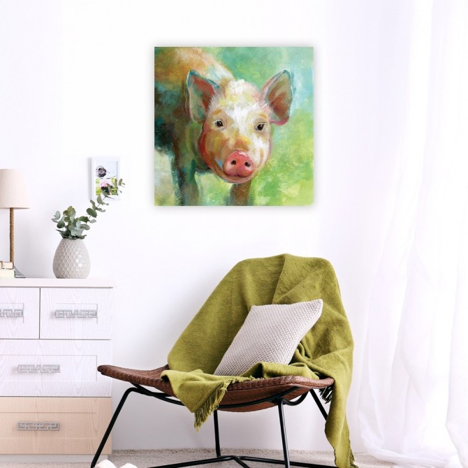 Colorful Quirky Pig - Cuadrostock