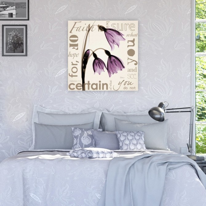 Cuadro para dormitorio - Faith - Violet Tulips - Cuadrostock