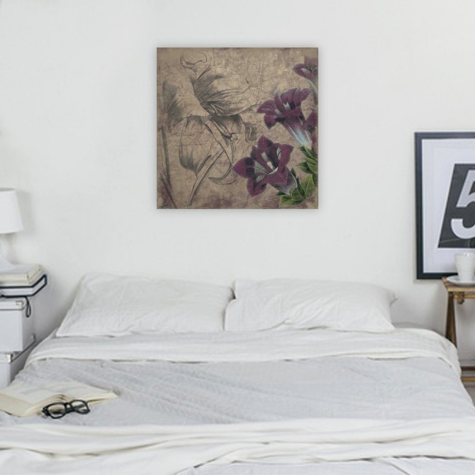 Cuadro para dormitorio - Floral outline 2 - Cuadrostock