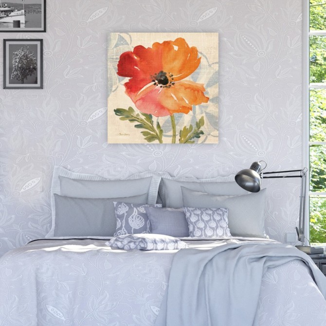 Cuadro para dormitorio - Watercolor Poppies V - Cuadrostock