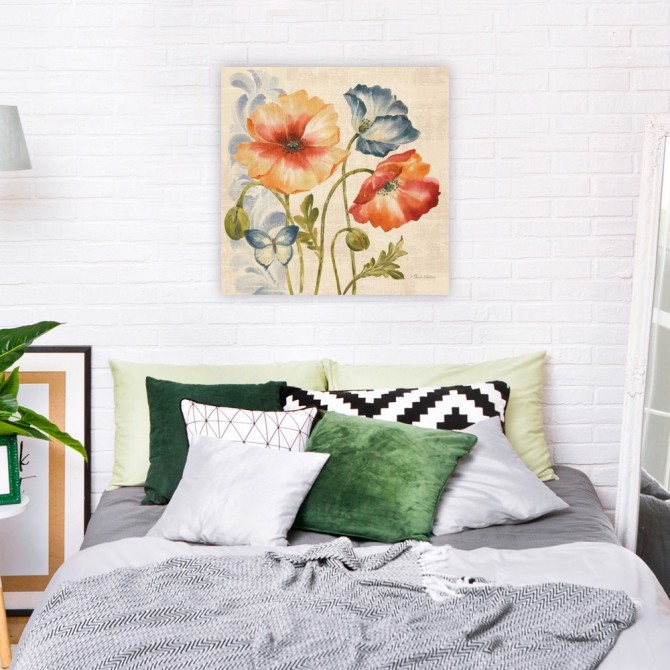 Cuadro para dormitorio - Watercolor Poppies Multi I - Cuadrostock