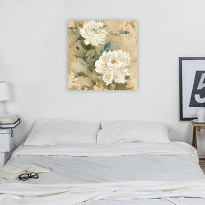 Cuadro para dormitorio - White Flowers I - Cuadrostock