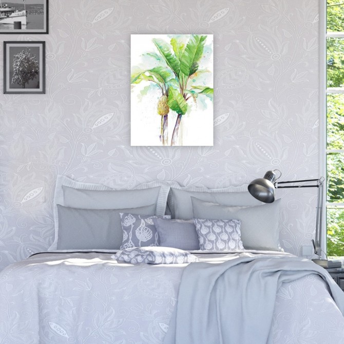 Cuadro para dormitorio - Watercolor Banana Plantain - Cuadrostock