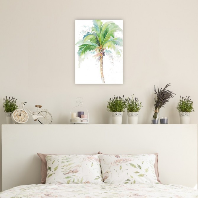 Cuadro para dormitorio - Watercolor Coconut Palm - Cuadrostock