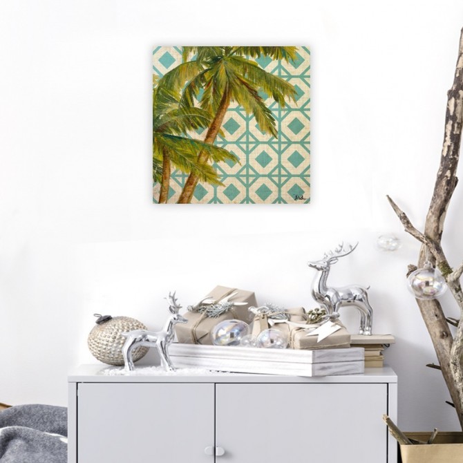 Beach Palm Turquoise Pattern I - Cuadrostock
