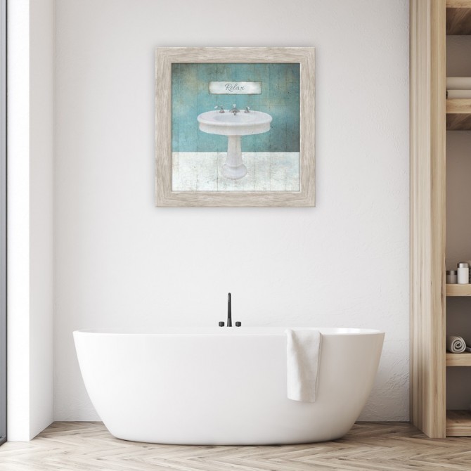 Wood Framed Aqua Bath Sink - Cuadrostock