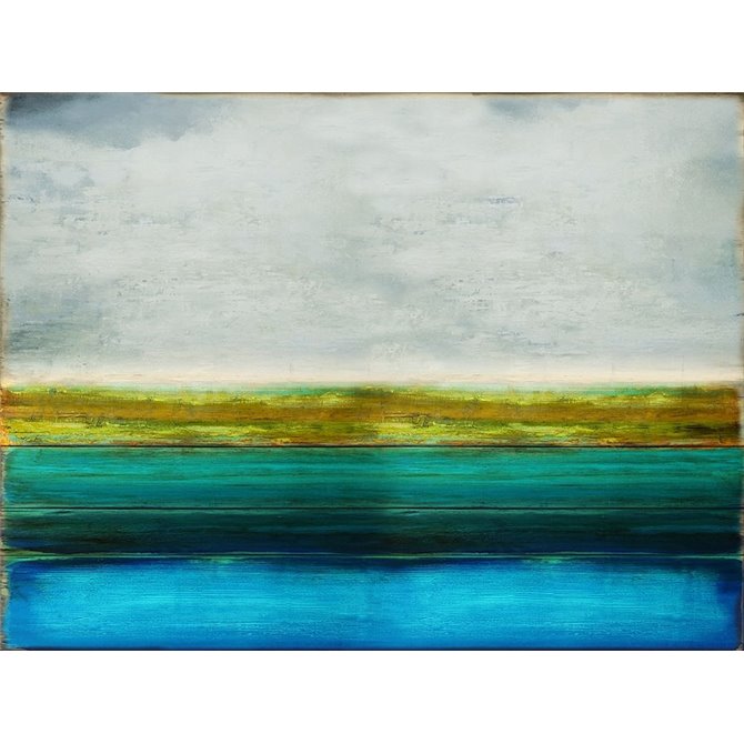 Cuadro Abstracto Grande - Turquoise Reflection - 135x100 cm - Cuadrostock