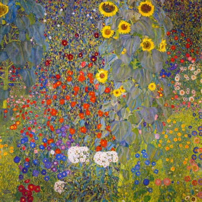 Klimt -Farm Garden With Sunflowers - Cuadrostock