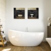 Juego de 2 cuadros Bathtub-Notes - Sink-Notes - Cuadrostock