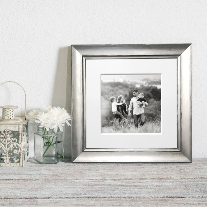 Silver Classic Square Frame - Cuadrostock