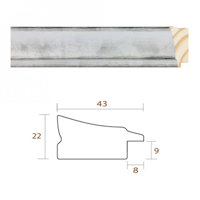 Silver Classic Square Frame - Cuadrostock