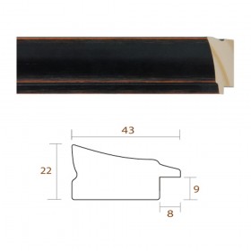 Marco Negro Estilo Clásico Rectangular - Cuadrostock