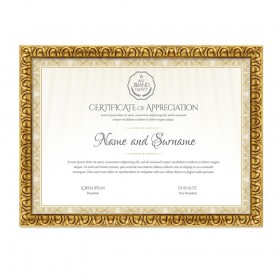 Classic style aged gold frame for DIN A3 - Cuadrostock
