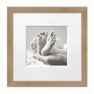 Square beech venereed wood frame - Cuadrostock