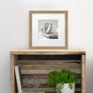 Square beech venereed wood frame - Cuadrostock