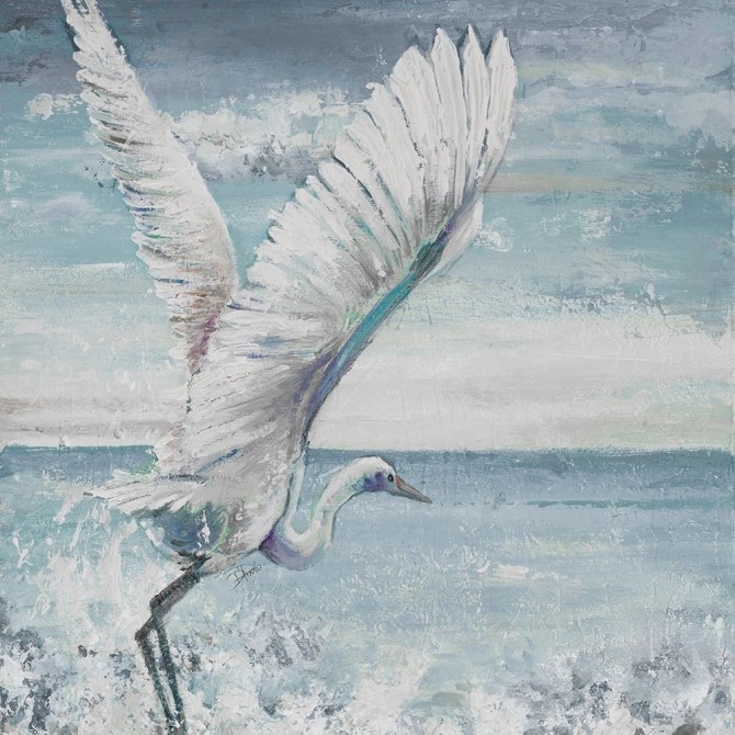 Great Egret Flying - Cuadrostock