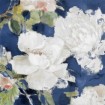 White Modern Peonies on Blue II - Cuadrostock