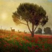 Trees Poppies Deer II - Cuadrostock