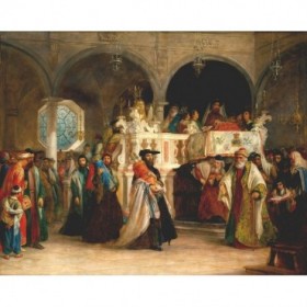 The Feast of the Rejoicing of the Law at the Synagogue - Cuadrostock