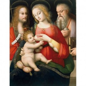 Madonna with Child and Saints John the Baptist and Girolamo - Cuadrostock