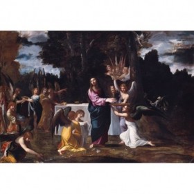 Christ in the Wilderness, Served by Angels - Cuadrostock