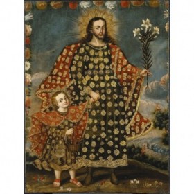 Saint Joseph and the Christ Child - Cuadrostock