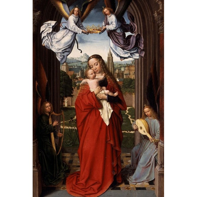 Virgin and Child with Four Angels - Cuadrostock