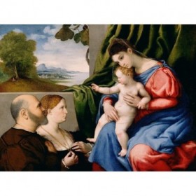Madonna and Child with Two Donors - Cuadrostock
