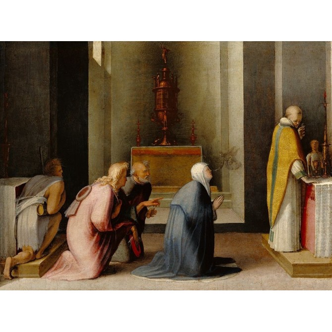 The Miraculous Communion of Saint Catherine of Siena - Cuadrostock