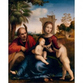 The Rest on the Flight into Egypt with St. John the Baptist - Cuadrostock