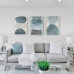 Juego de 3 Lienzos Abstractos Blue Overlay - Cuadrostock