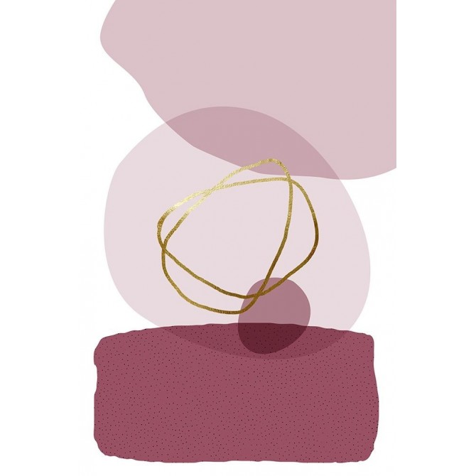 Abstract Minimalist Burgundy Gold 3 - Cuadrostock