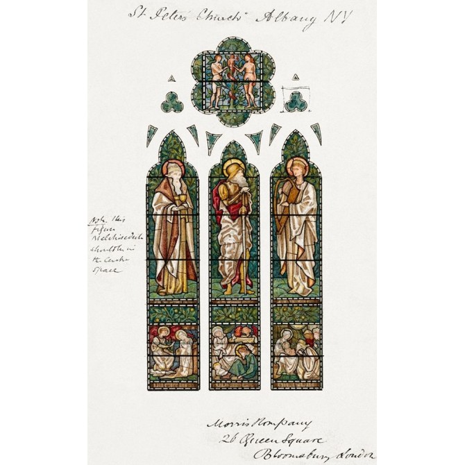 Design for Stained Glass Window-Saint Peters Episcopal Church-Albany-NY - Cuadrostock