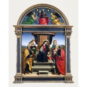 Madonna and Child Enthroned with Saints - Cuadrostock