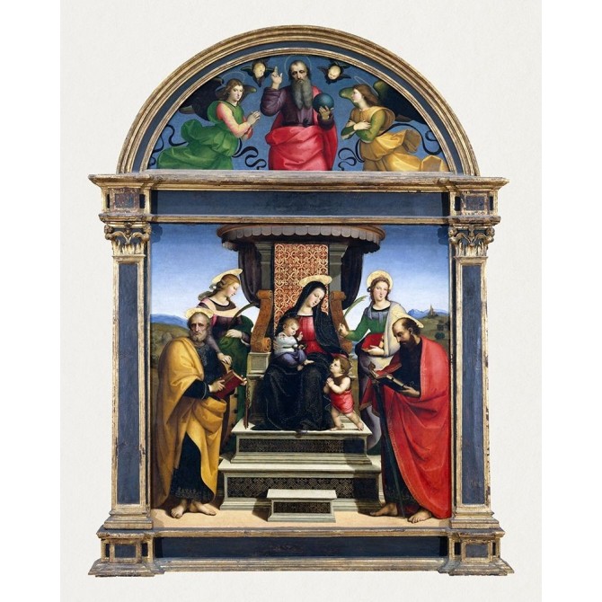 Madonna and Child Enthroned with Saints - Cuadrostock